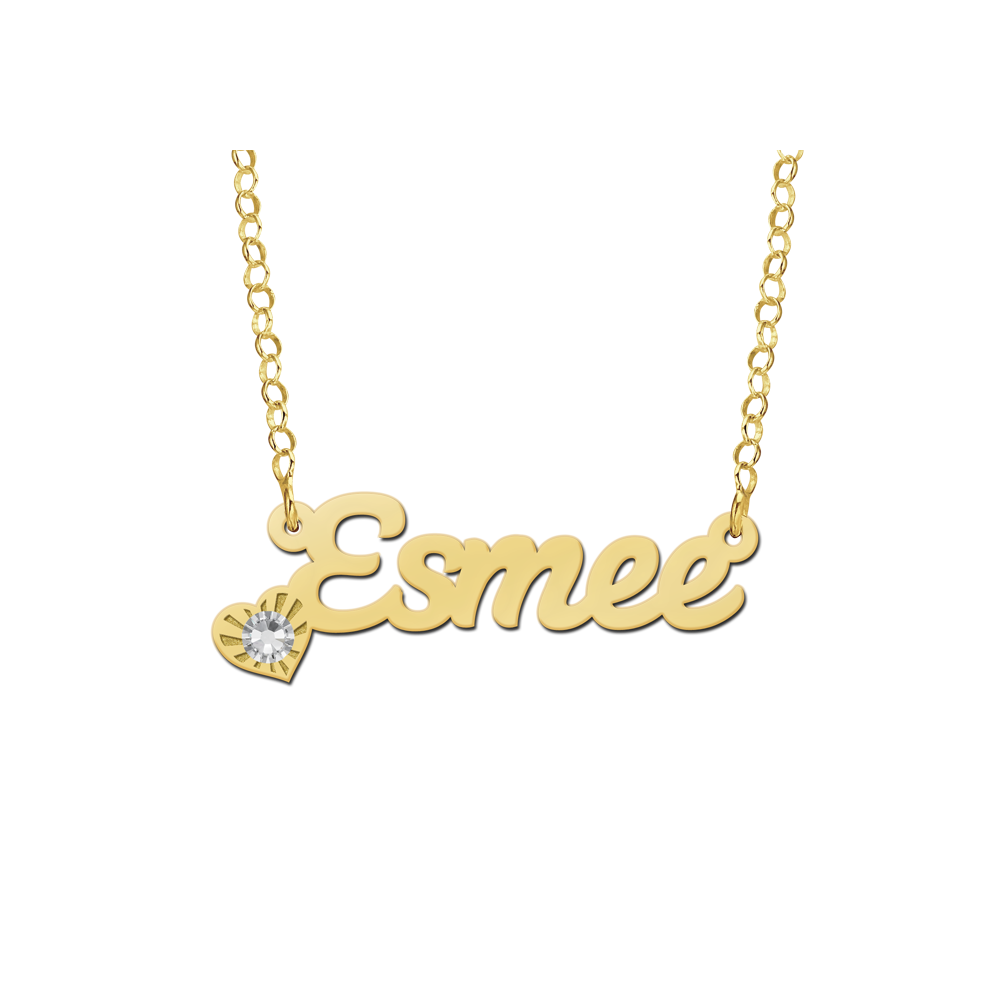 Names4ever Vergulde Esmee Naamketting