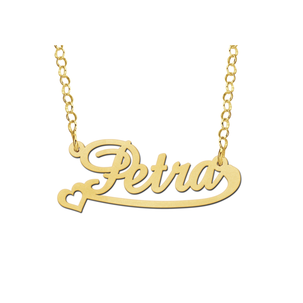 Names4ever Vergulde Petra Naamketting