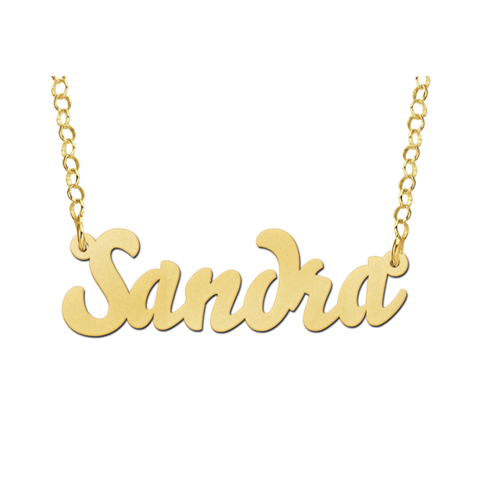 Names4ever Vergulde Sandra Naamketting