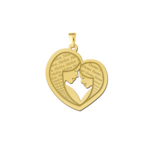 Vergulden hanger moeder en dochter - Names4ever