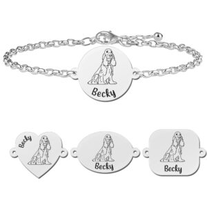 Zilveren armband met gravure English Cocker Spaniel - Names4ever
