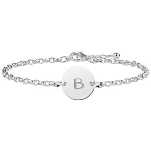Zilveren Names4ever Armband met Ronde Letterhanger