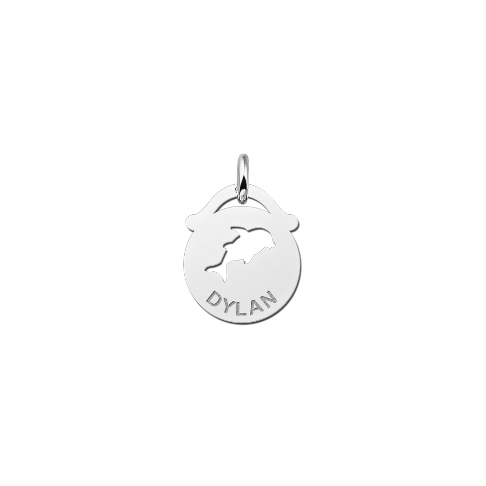 Names4ever Ronde Naamhanger met Dolfijn ZNDH038
