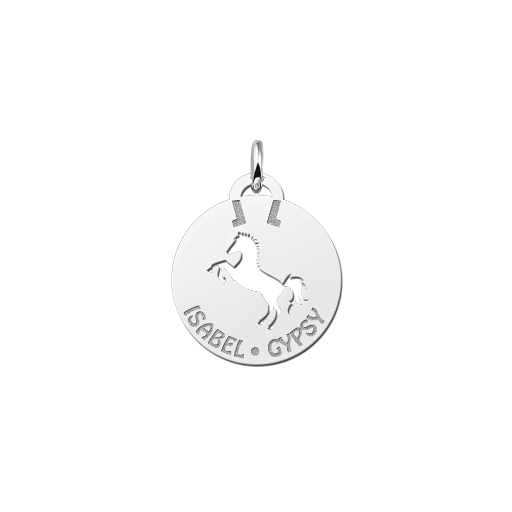 Names4ever Munt Naamhanger met Paard ZNDH015