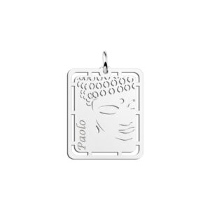 Zilveren hanger Buddha graveren met naam - Names4ever
