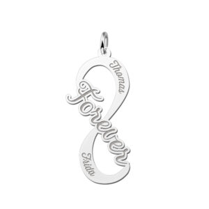 Names4ever Forever Infinity Hanger van Zilver - Graveer Sieraad