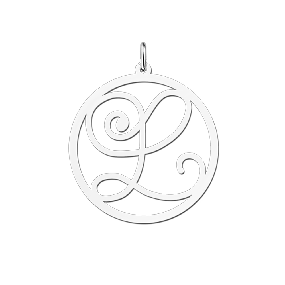 Names4ever Abstracte Sierletter Hanger van Zilver
