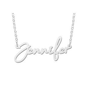 Names4ever Zilveren Jennifer Naamketting