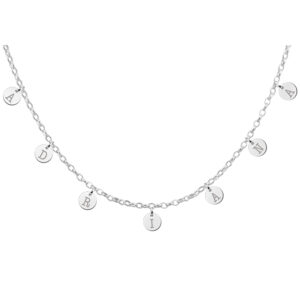 Naamketting met Meerdere Rondjes en Letters van Zilver | Names4ever