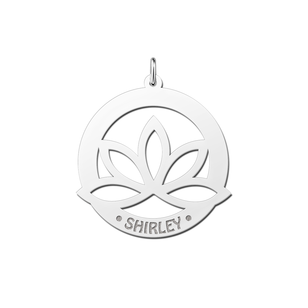 Names4ever Lotus Naamhanger van Zilver ZNH48