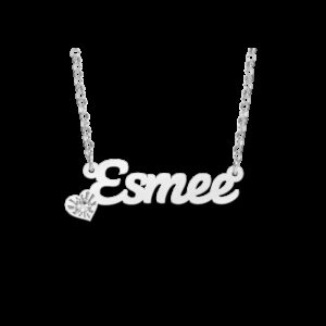 Names4ever Esmee Stijl Zilveren Naamketting