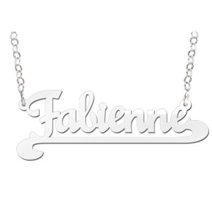 Names4ever Fabienne Stijl Zilveren Naamketting