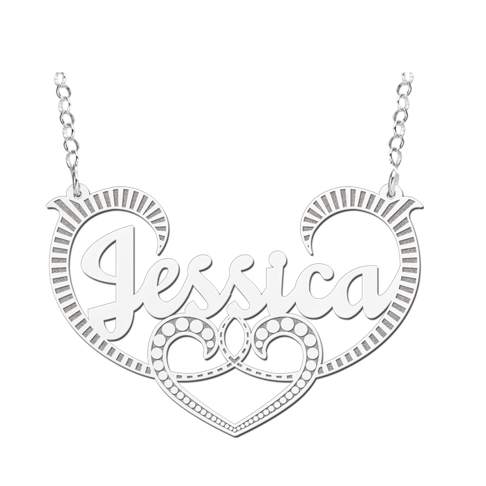 Names4ever Jessica Model Zilveren Naamketting