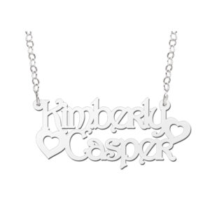 Names4ever Kimberly-Casper Stijl Zilveren Naamketting