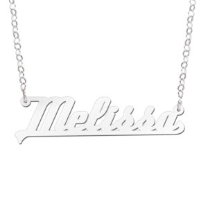 Names4ever Melissa Stijl Zilveren Naamketting