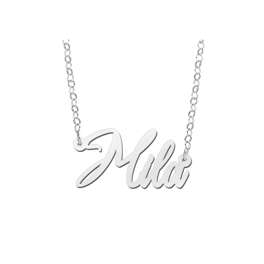 Naamketting Mila van Zilver | Names4ever