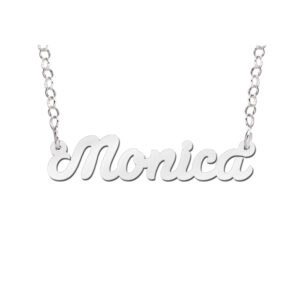 Zilveren naamketting model Monica - Names4ever