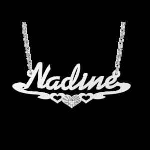 Names4ever Nadine Stijl Zilveren Naamketting
