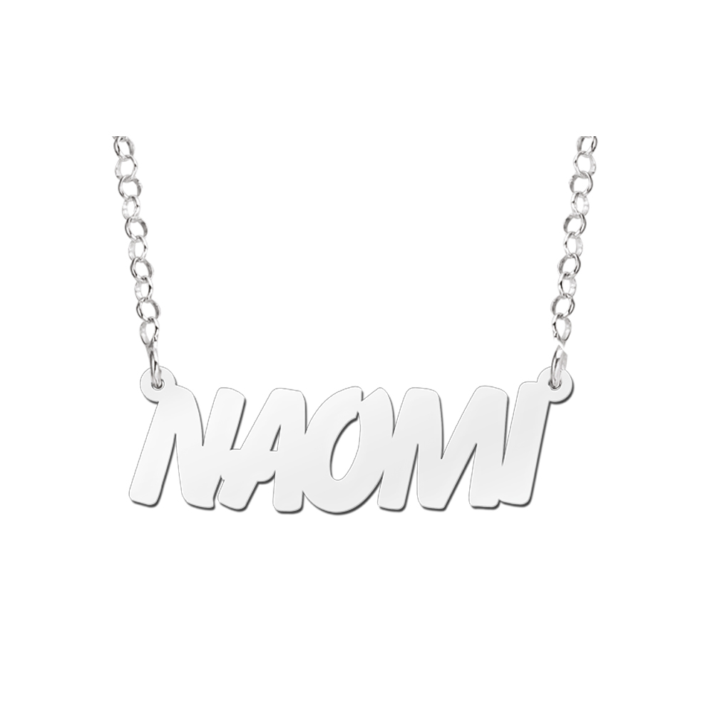 Names4ever Naomi Stijl Zilveren Naamketting