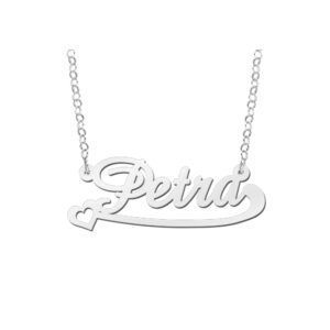 Names4ever Petra Stijl Zilveren Naamketting