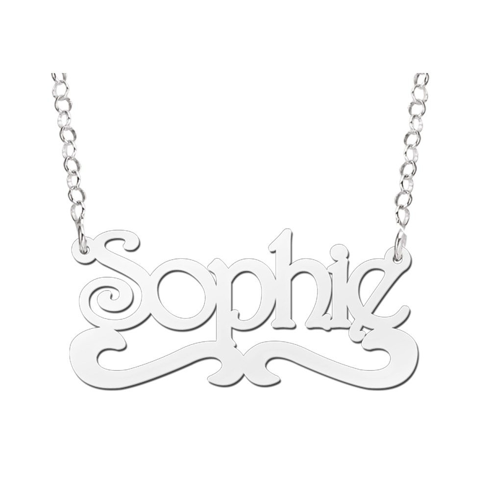 Names4ever Sophie Stijl Zilveren Naamketting