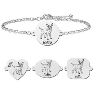 Zilveren personaliseerde armband Chihuahua - Names4ever