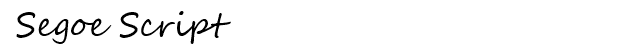 Segoe Script