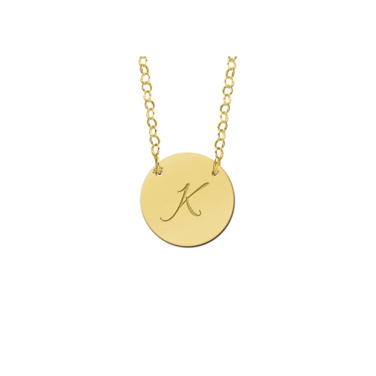 Gouden ketting met letter