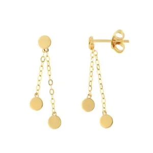 Gouden hangoorbellen