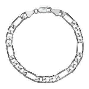 Armband met Figaro Schakel | Zilver | 21 cm