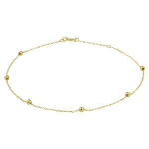 Gouden enkelbandje met bolletjes