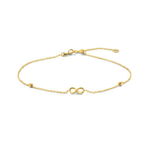Gouden armbandje met infinity teken