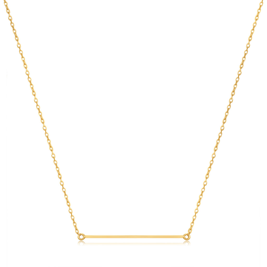 Ketting met balkje | Ania Haie | 35 + 5 cm | 14 Karaat Goud