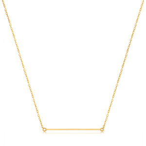 Ketting met balkje | Ania Haie | 35 + 5 cm | 14 Karaat Goud