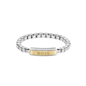 BOSS DEVON Armband | Zilverkleurig | 19 cm | Edelstaal