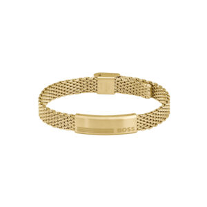 BOSS ALEN Mannen Armband | Goudkleurig | Verstelbaar - 20 cm | Edelstaal