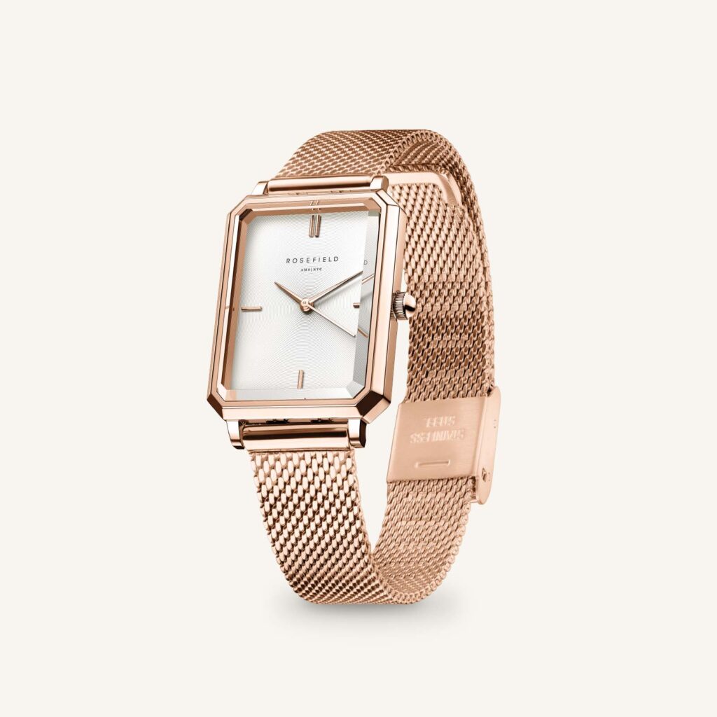 Rosegouden Rosefield octagon XS horloge