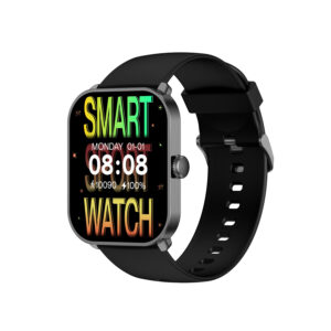 Dames smartwatch | Zwartkleurige kast met Zwarte siliconen band | SMARTY2.0