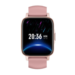 Dames smartwatch | Rosékleurige kast met Roze siliconen band | SMARTY2.0